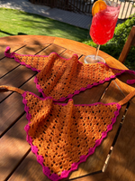 El Örgüsü Saç Bandana - Turuncu