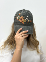 Özel Tasarım Nakışlı Kadın Şapka - Gri