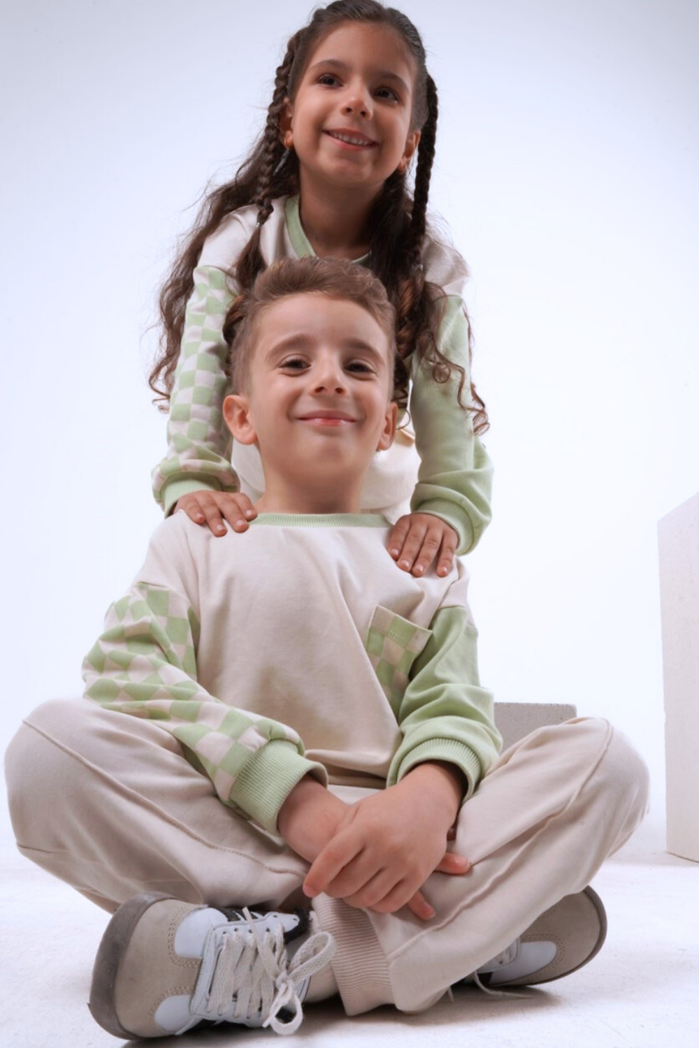 OUTLET BabyBEK Premium Unisex Eşofman Takımı - Mint Dama