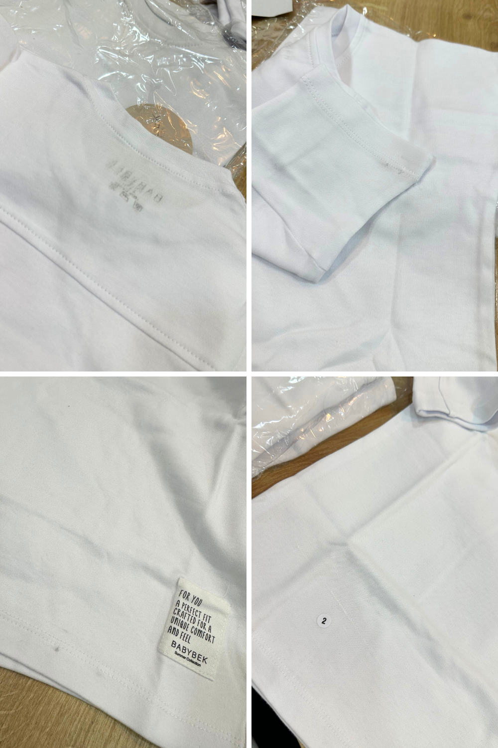 BABYBEK OUTLET Premium Oversize Unisex Çocuk Beyaz T-shirt