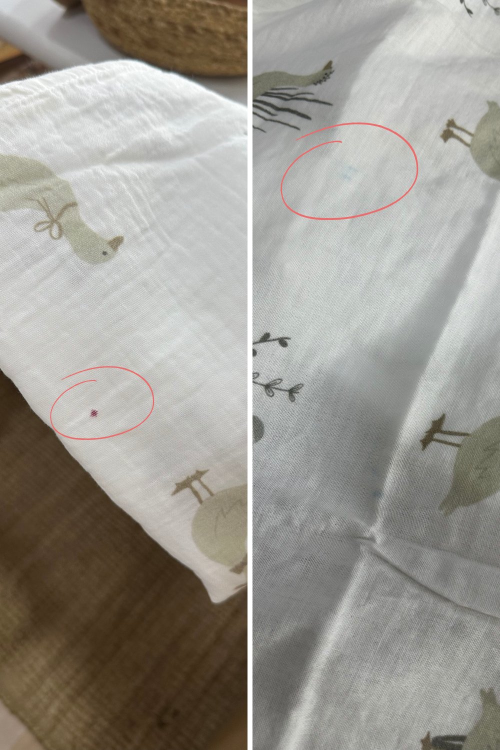 OUTLET Beyaz Ördek Müslin Örtü (Özel Doku)