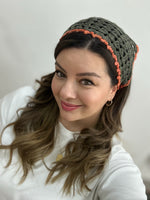 El Örgüsü Saç Bandana - Haki / Kiremit