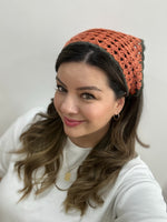 El Örgüsü Saç Bandana - Kiremit/Haki