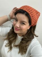 El Örgüsü Saç Bandana - Kiremit