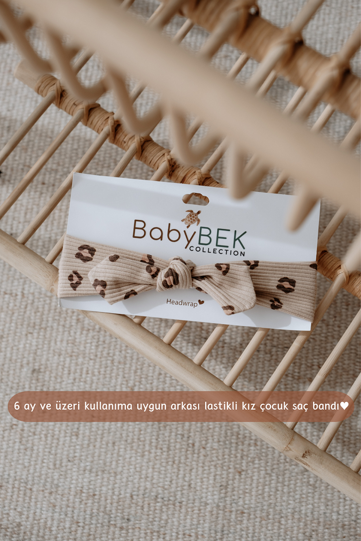 BABYBEK Leopar Desenli Lastikli Saç Bandı