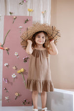 Kahverengi Müslin Elbise