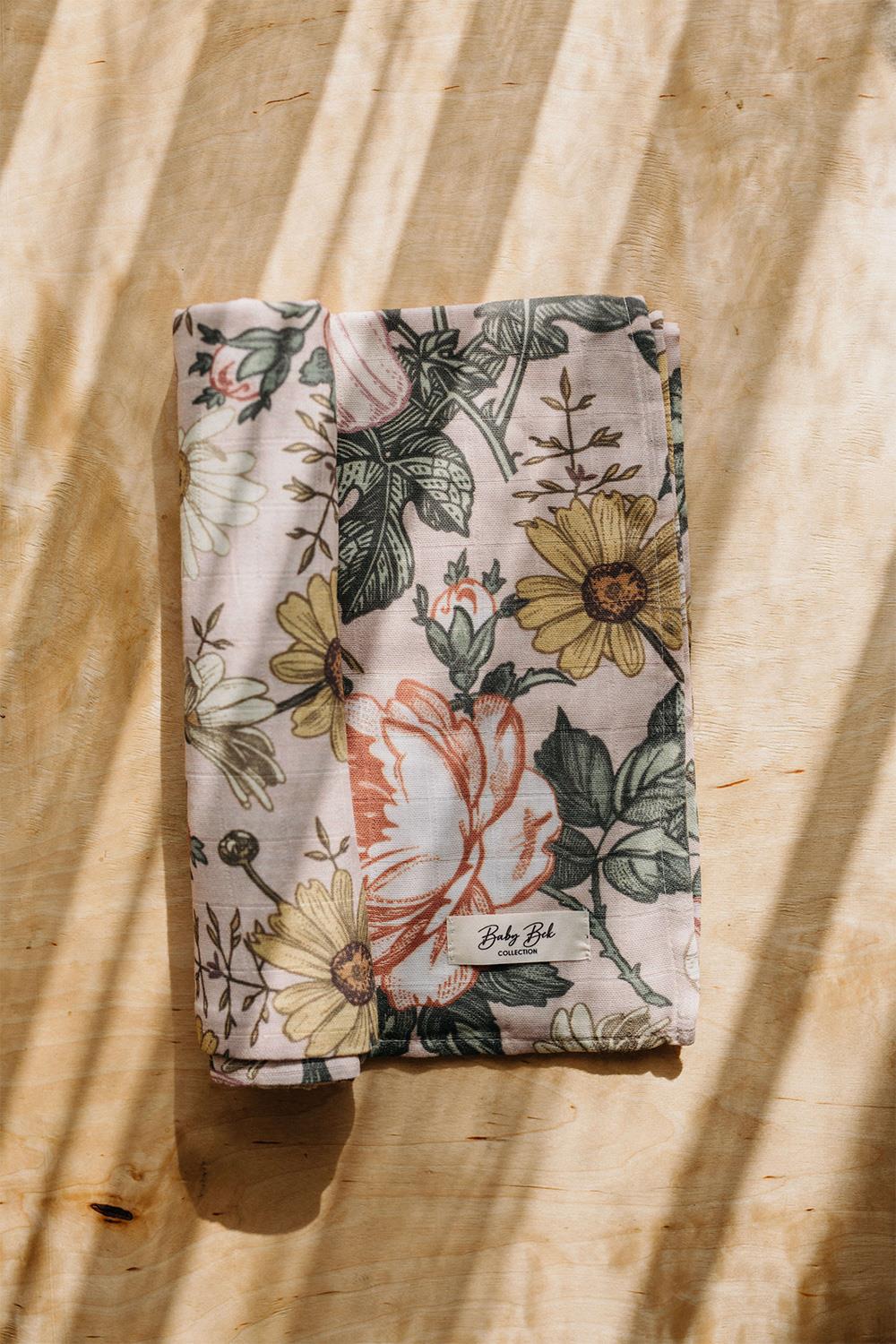 Vintage Rose Pembe Müslin Örtü