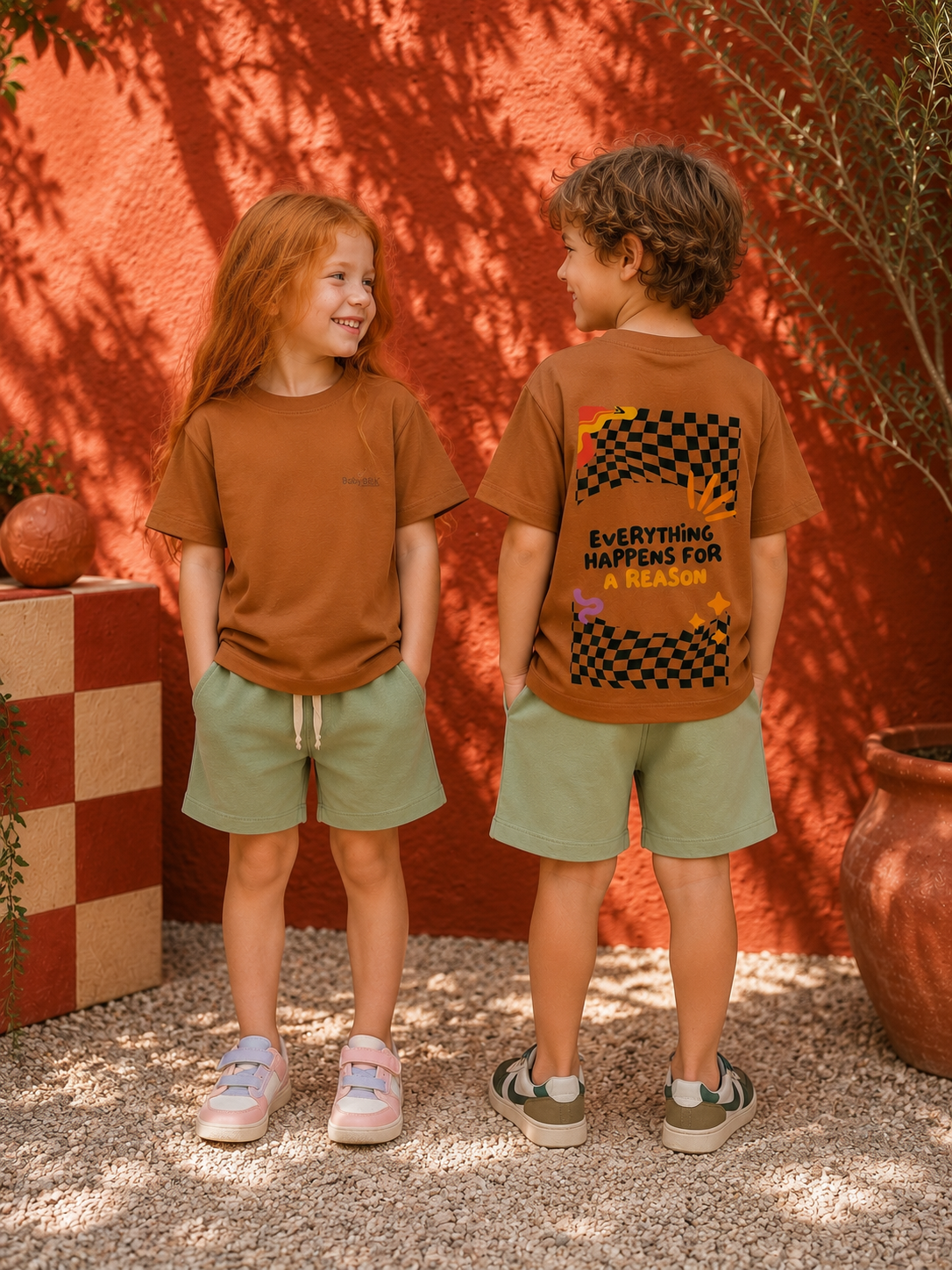 Unisex %100 Organik Pamuk Takım(Kiremit)