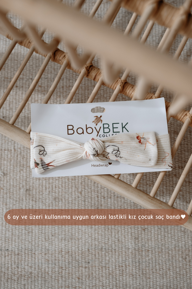 BABYBEK Balerin Desenli Lastikli Saç Bandı