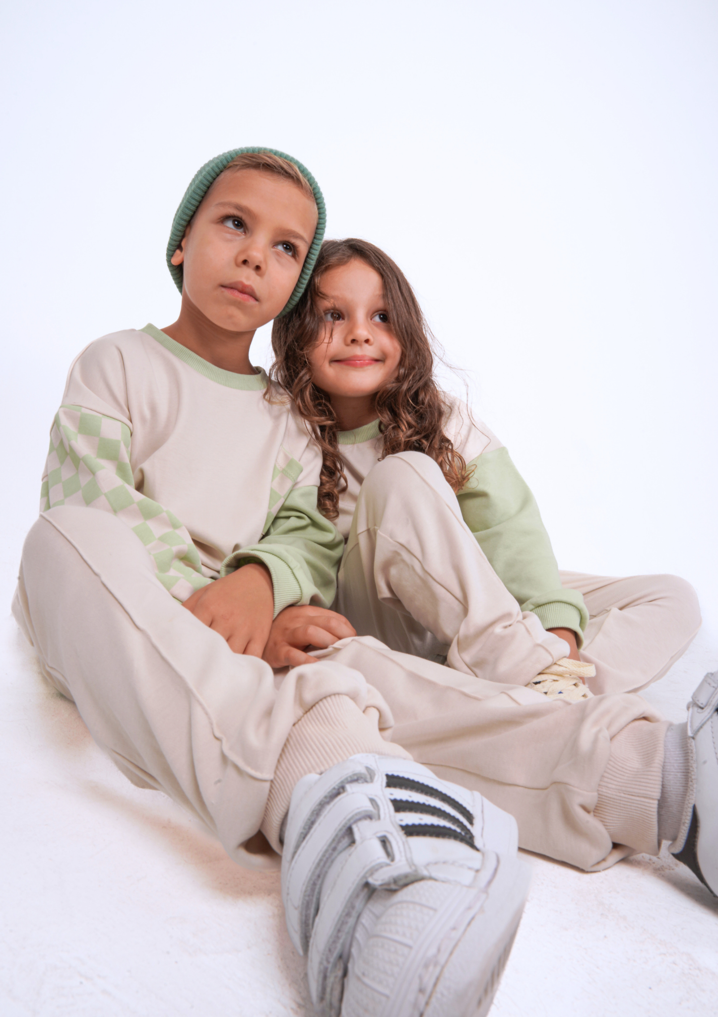 BabyBEK Premium Unisex Eşofman Takımı - Mint Dama